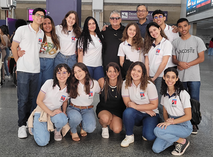estudantes da Fiocruz Pernambuco chegando no Rio de Janeiro para a primeira Jornada Nacional da Rede Provoc.