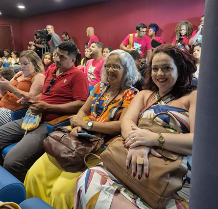 coordenação do Provoc na plateia da cerimônia de premiação da Obsma.